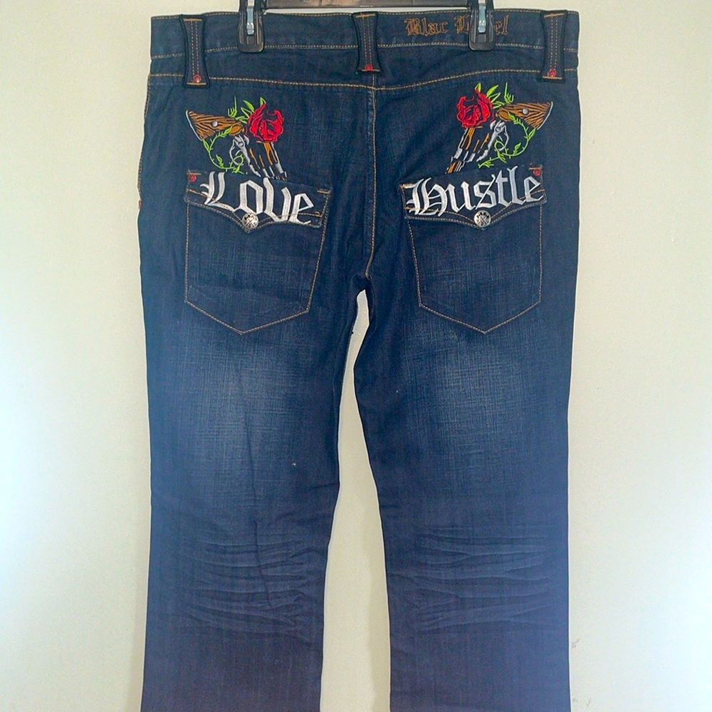 Blac Label Premium Denim Goods Jeans 38 Waist Hustle & Love Designer Distressed